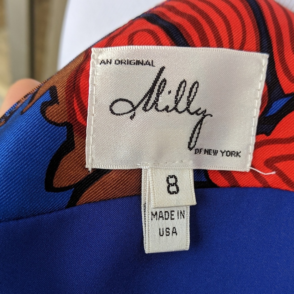 Milly New York One Shoulder Silk Dress - Picture 7 of 8